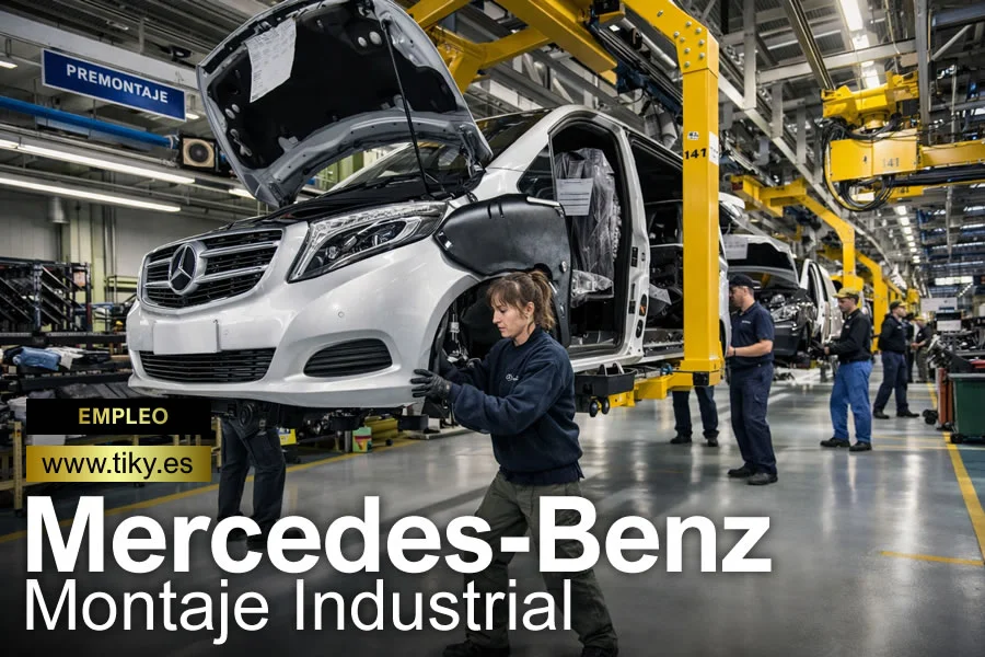 Operario de montaje industrial en Vitoria (Álava) para Mercedes-Benz con contrato según convenio 2026