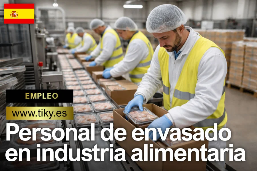 Operario de envasado industrial en Barcelona con turno fijo de tarde y entorno estructurado 2026