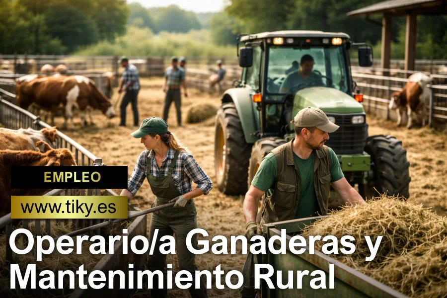 Operario de mantenimiento rural en Salamanca con salario de hasta 1.600€ y jornada estable 2026