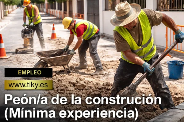 Personal de apoyo técnico en construcción en Almería con jornada rotativa y entorno profesional 2026