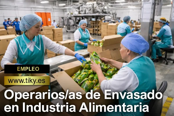 Técnico de producción y envasado en A Coruña con 10 vacantes en industria alimentaria 2026