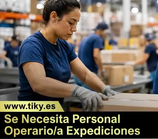 Operario/a expediciones en Rivas-Vaciamadrid 2026